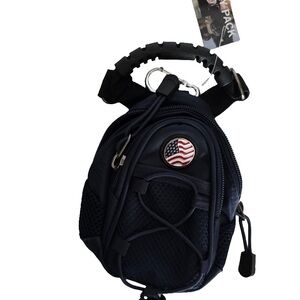 Mini Day Pack with USA Flag Patch – Navy Blue